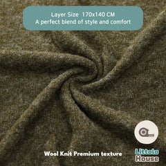 Wool Knit Premium Bean Bag Layer | Mehndi Green