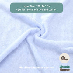 Wool Knit Premium Bean Bag Layer | Sky