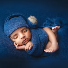 Wool Knit Premium Wrap | Cornflower