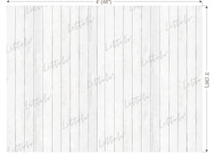 LB1496 Wooden White Plank Backdrop
