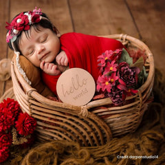 Baby Girl Pearl Flower Hairband H028 | 2Y | Cherry