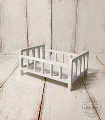 Cradle Style Bed | Wooden Decorative | White