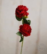 Artificial Rose Sticks Set of 2 | Red