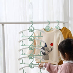 Anti-Slip Adjustable Clothes Hangers Pack of 5 | Studio Setups | Blue