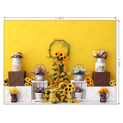 LB0334 Spring Sunflower Backdrop
