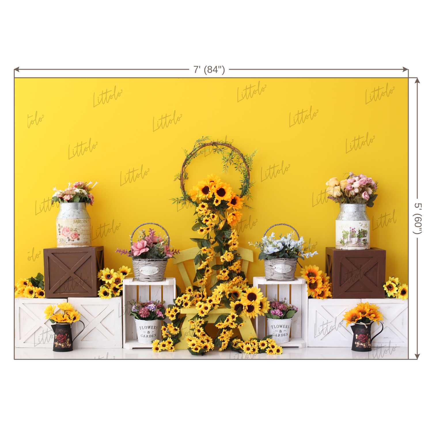LB0334 Spring Sunflower Backdrop