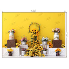 LB0334 Spring Sunflower Backdrop