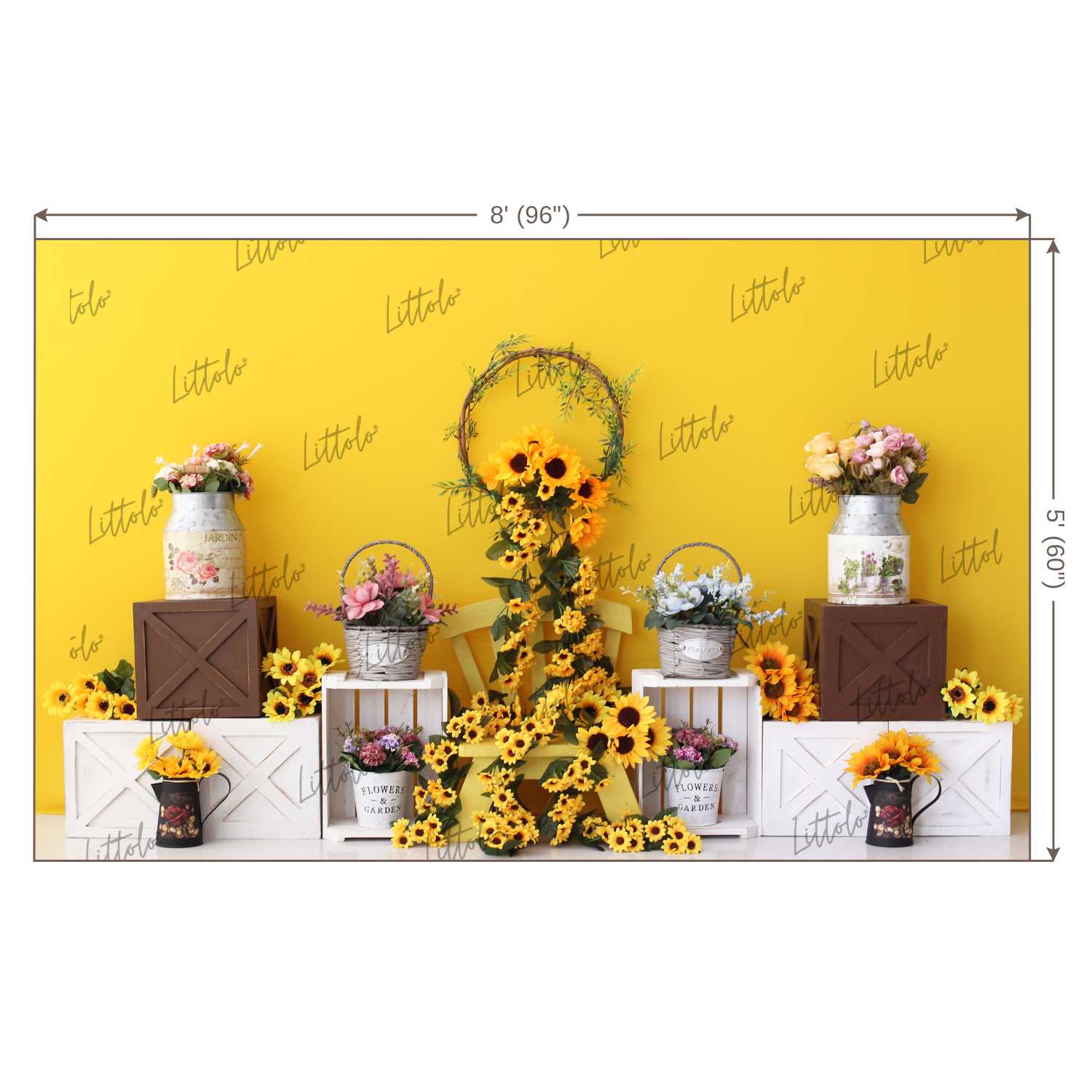 LB0334 Spring Sunflower Backdrop
