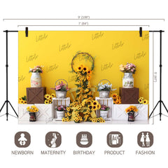 LB0334 Spring Sunflower Backdrop