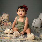 Baby Strapped Romper Outfit O042 | 1Y | Pistachio