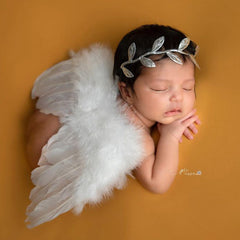Baby Angel Feather Wings | NB | White-31773