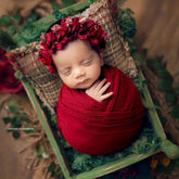 Cheese wrap maroon red halo headband