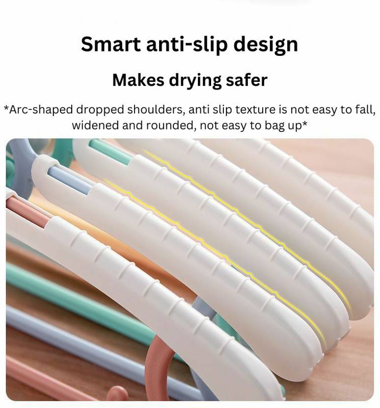Anti-Slip Adjustable Clothes Hangers Pack of 5 | Studio Setups | Pink