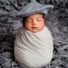 Baby Mohair Beret Hat | 3M | Grey