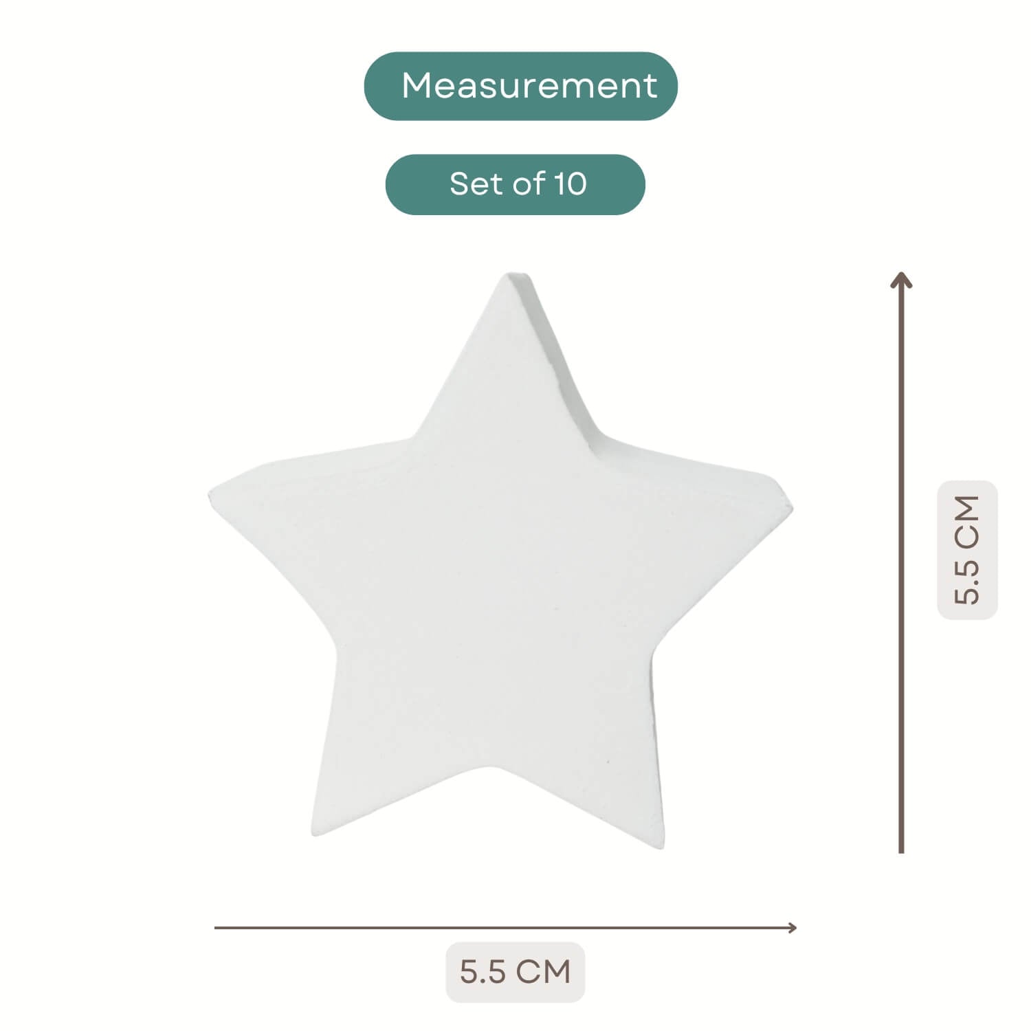 Stars Set | Wooden Decorative | White