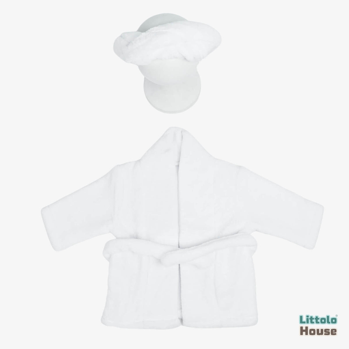 Baby Bathrobe with Hair Towel O205 | 3M | White