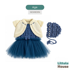 Baby Girl Little Duchess Costume Set Outfit O269 | NB | Blue