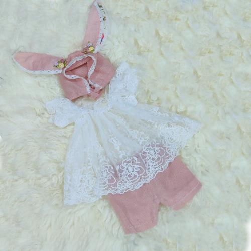 Baby Girl Rabbit Ear Bonnet Costume SR007| NB | Rose