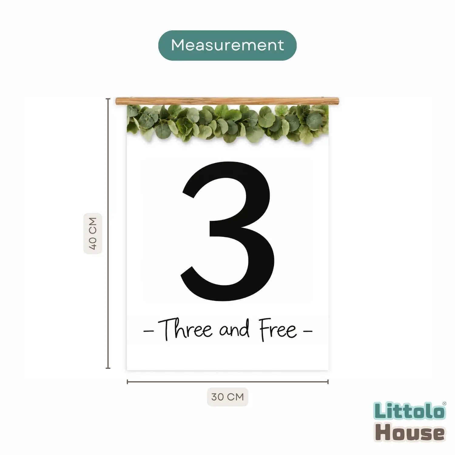 Milestone Scroll Banner 3rd Birthday D209 Set of 1 | M | Black White