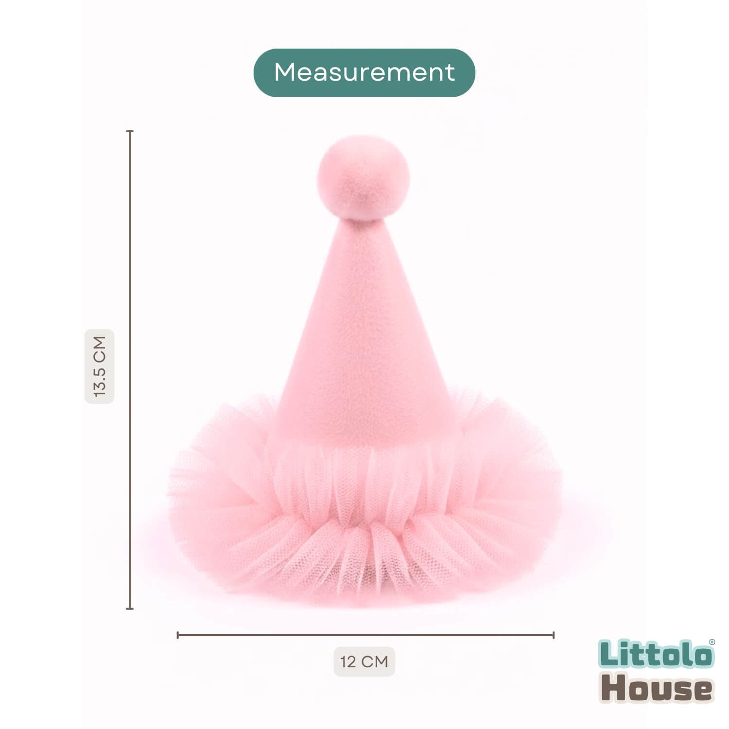 Baby 1st Birthday Ruffle Pom-Pom Hat D174 | Pack of 1 | Light Pink