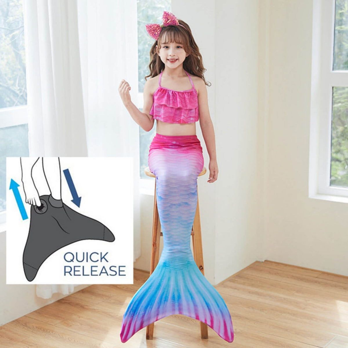 Mermaid Costume O224 | 5Y | Pink Blue Shades