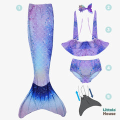 Mermaid Costume O224 | 5Y | Pastel Purple