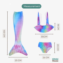Mermaid Costume O224 | 5Y | Multicolor Dark Shades