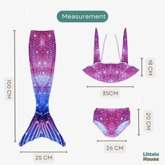 Mermaid Costume O224 | 5Y | Pink Purple Shades
