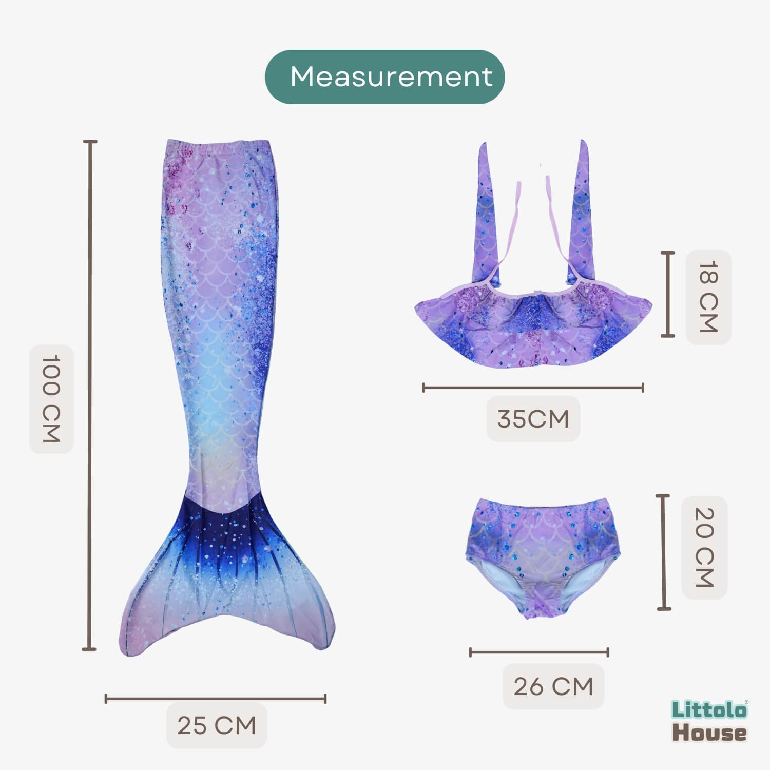 Mermaid Costume O224 | 5Y | Pastel Purple