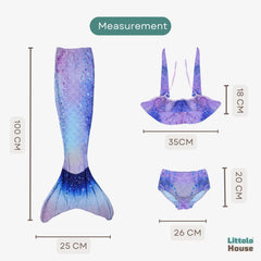 Mermaid Costume O224 | 5Y | Pastel Purple