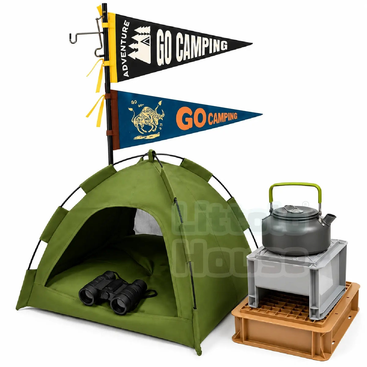Little Explorer Camping Adventure Theme | Set of 8 | Army Green