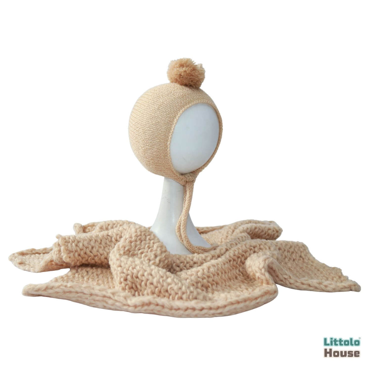 Handspun Chunky Wool Layer with Bonnet SR097 | NB | Off White