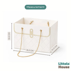 Fashion Theme Mini Handbag D201 | Pack of 2 | White