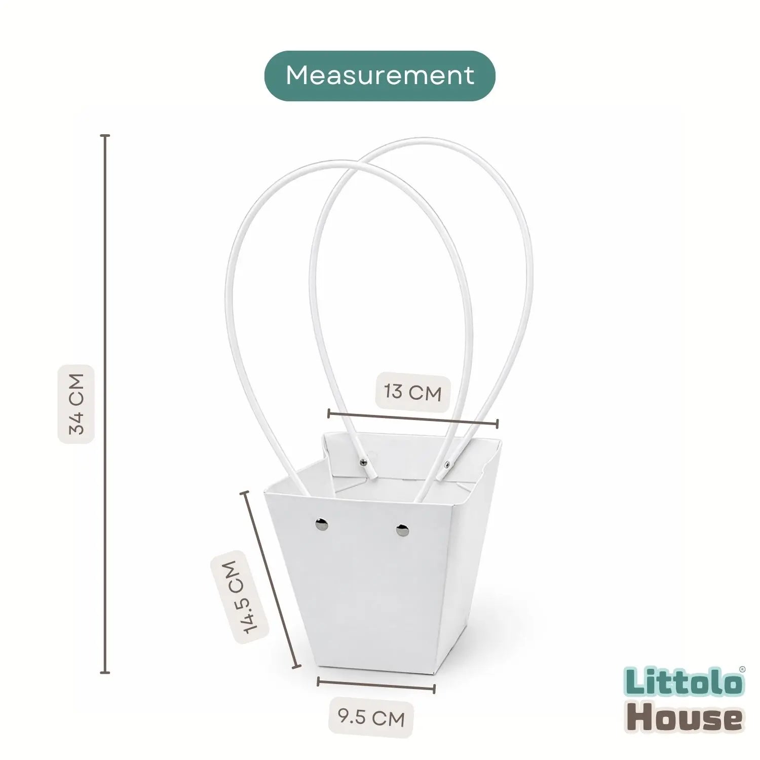 Decorative Flower Display Basket D200 | Pack of 2 | White