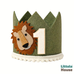 Wild One Safari Cake Smash Birthday Crown D197 | Pack of 1 | Green