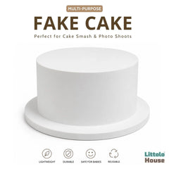 Wooden Fake Cake  | Wooden Decorative | Rustic White