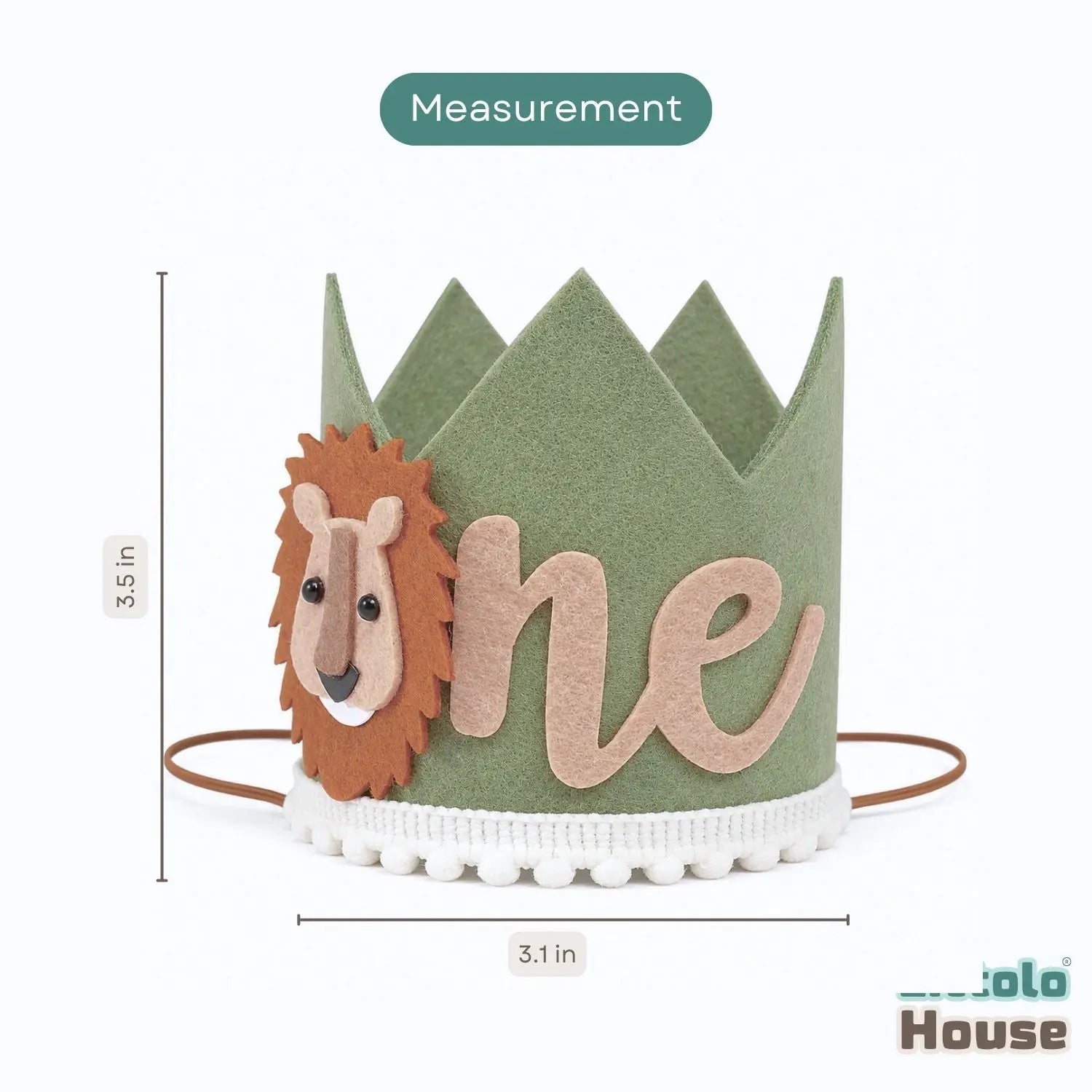 Wild One Safari Cake Smash Birthday Crown D196 | Pack of 1 | Green