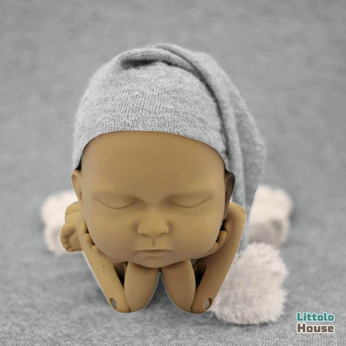 Baby Sleeping Hat | 3M | Light Grey