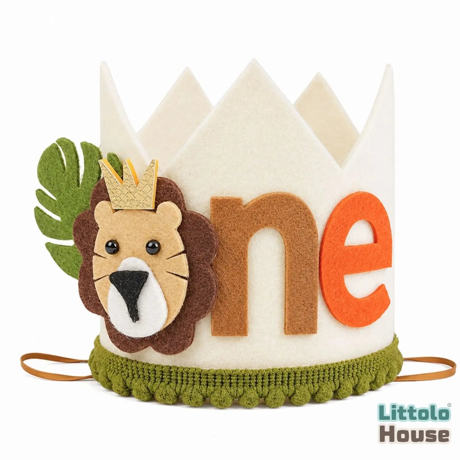 Wild One Safari Cake Smash Birthday Crown D198 | Pack of 1 | Ivory