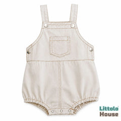 Baby Denim Bubble Romper for Babies O264 | 1Y | Ivory