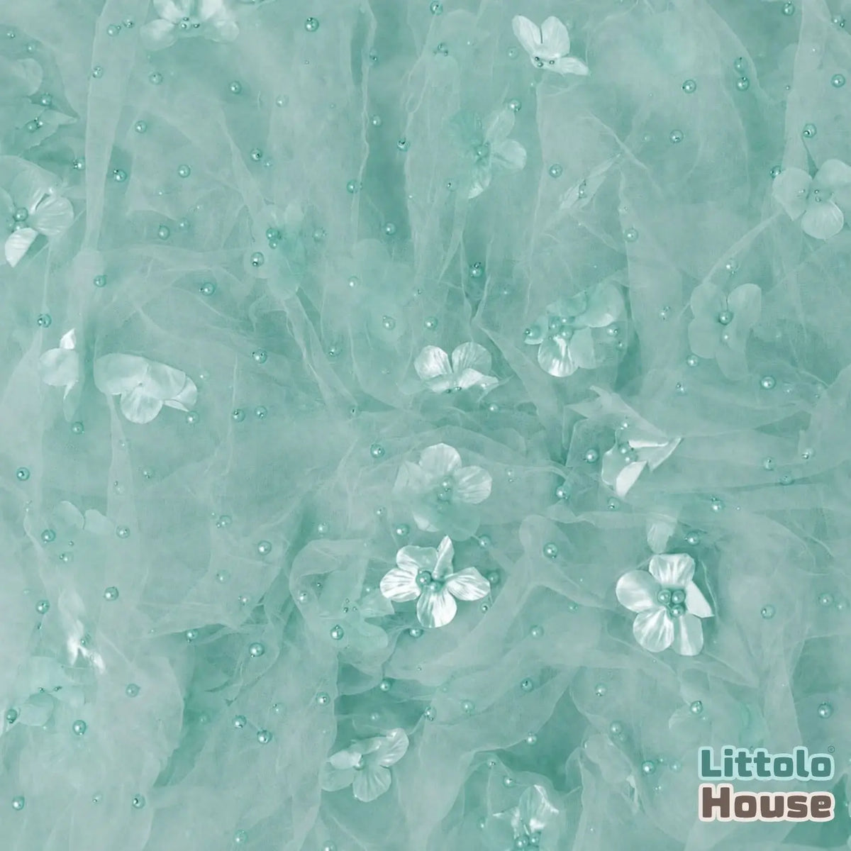 Attached Flower Net Wrap | Mint