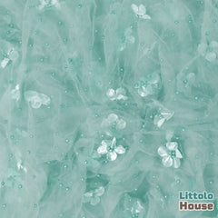 Attached Flower Net Wrap | Mint