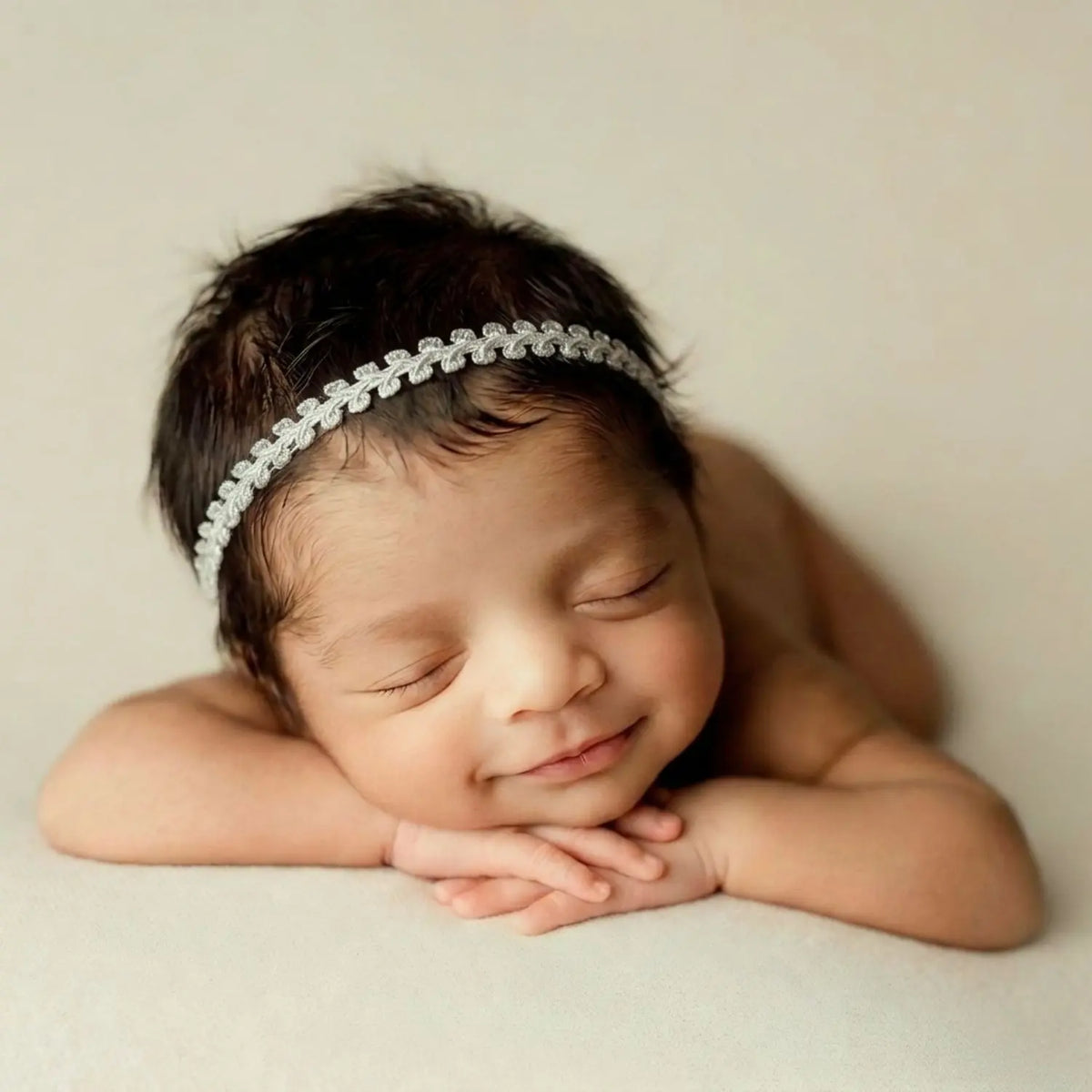 Delicate Lace Headband H120 | Silver