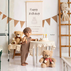 Happy Birthday Banner D161 | Pack of 1 | Black White