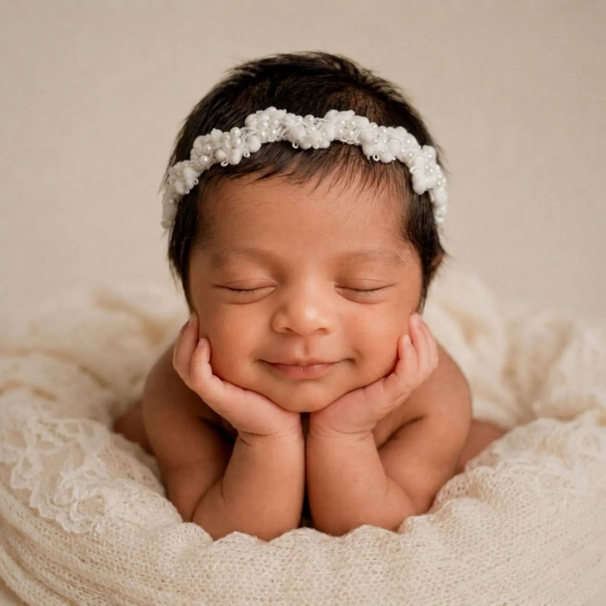 Pearl Blossom Headband H114 | White