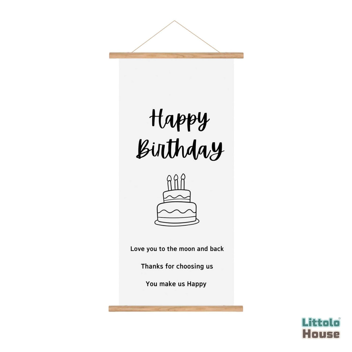 Happy Birthday Banner D161 | Pack of 1 | Black White