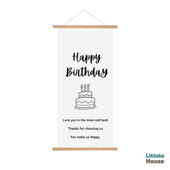 Happy Birthday Banner D161 | Pack of 1 | Black White