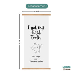First Tooth Banner D162 | Pack of 1 | Black White