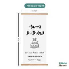 Happy Birthday Banner D161 | Pack of 1 | Black White