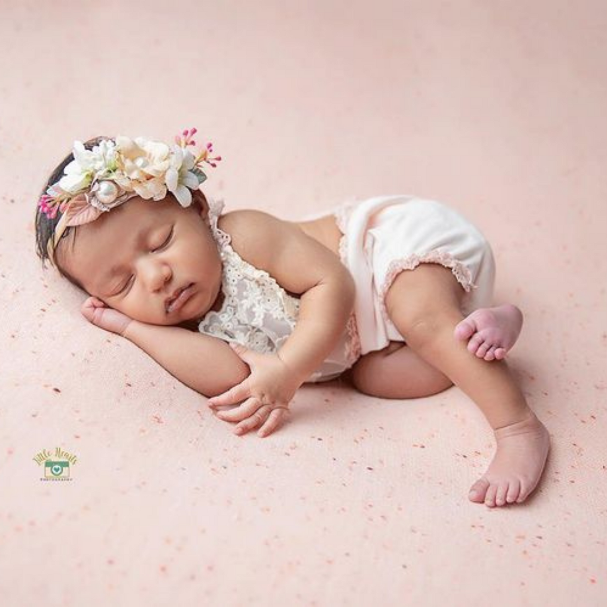 Baby Girl Pearl Flower Hairband H028 | 2Y | Cream